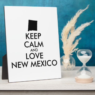 Customisable KEEP CALM and LOVE NEW MEXICO Plaque