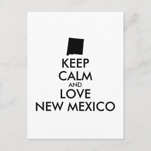 Customisable KEEP CALM and LOVE NEW MEXICO Postcard