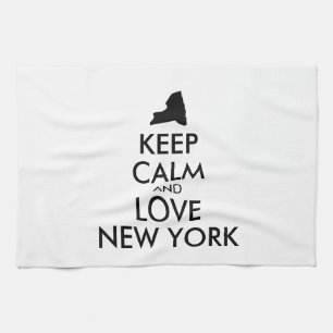 Customisable KEEP CALM and LOVE NEW YORK Tea Towel