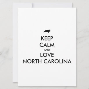 Customisable KEEP CALM and LOVE NORTH CAROLINA