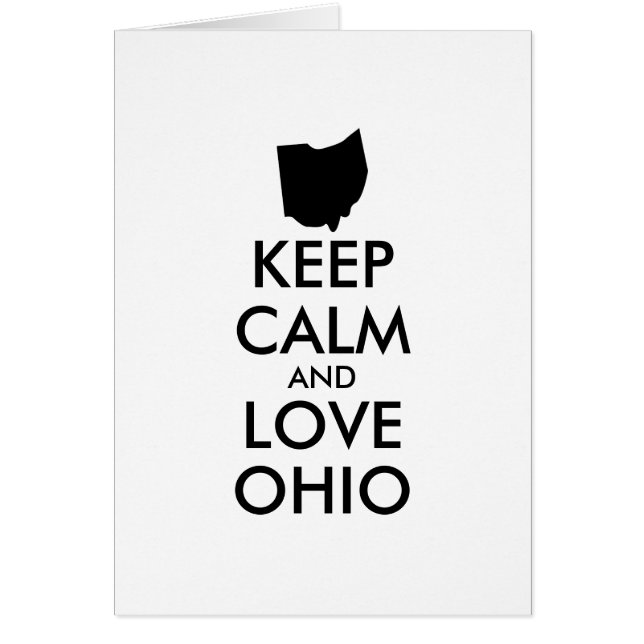 Customisable KEEP CALM and LOVE OHIO (Front)