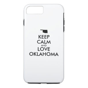 Customisable KEEP CALM and LOVE OKLAHOMA iPhone 8 Plus/7 Plus Case