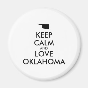 Customisable KEEP CALM and LOVE OKLAHOMA Magnet