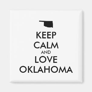 Customisable KEEP CALM and LOVE OKLAHOMA Magnet