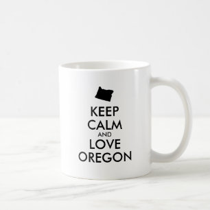 Customisable KEEP CALM and LOVE OREGON Coffee Mug