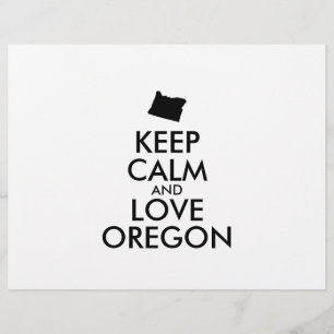 Customisable KEEP CALM and LOVE OREGON Flyer
