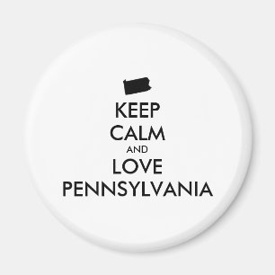 Customisable KEEP CALM and LOVE PENNSYLVANIA Magnet