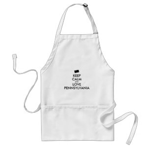 Customisable KEEP CALM and LOVE PENNSYLVANIA Standard Apron