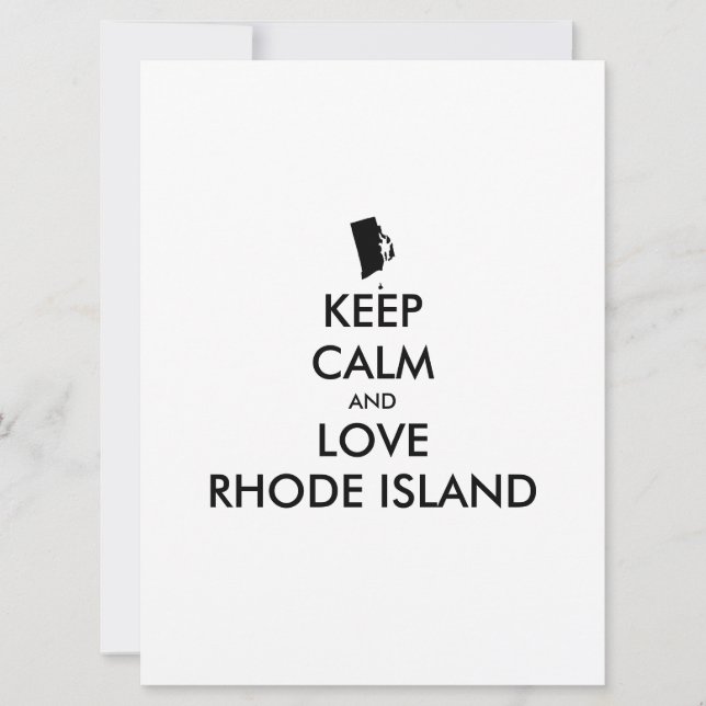 Customisable KEEP CALM and LOVE RHODE ISLAND (Front)