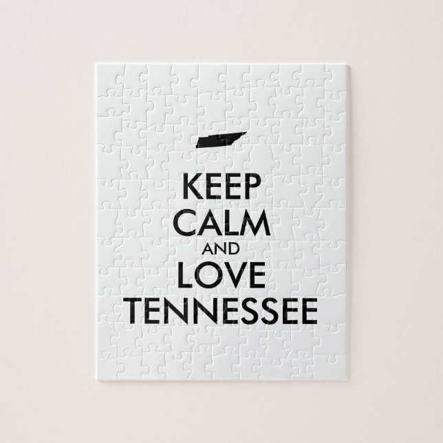 Customisable KEEP CALM and LOVE TENNESSEE Jigsaw Puzzle (Vertical)