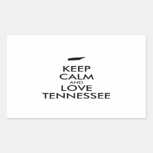 Customisable KEEP CALM and LOVE TENNESSEE Rectangular Sticker