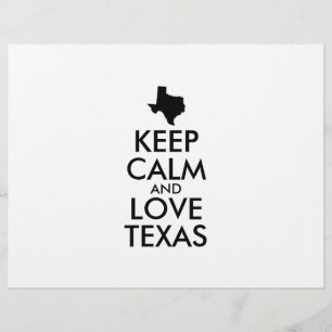 Customisable KEEP CALM and LOVE TEXAS Flyer