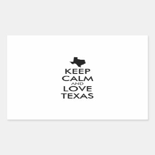 Customisable KEEP CALM and LOVE TEXAS Rectangular Sticker