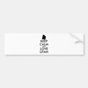 Customisable KEEP CALM and LOVE UTAH Bumper Sticker