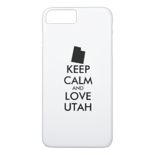Customisable KEEP CALM and LOVE UTAH iPhone 8 Plus/7 Plus Case