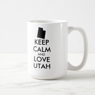 Customisable KEEP CALM and LOVE UTAH Coffee Mug