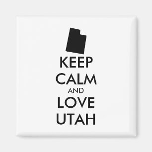 Customisable KEEP CALM and LOVE UTAH Magnet