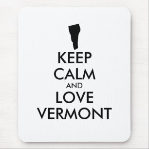 Customisable KEEP CALM and LOVE VERMONT Mouse Pad