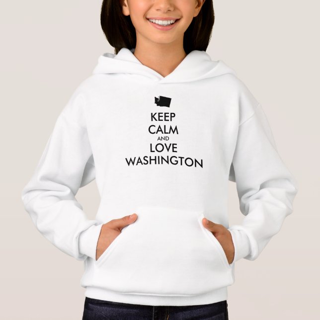 Customisable KEEP CALM and LOVE WASHINGTON (Front)