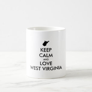 Customisable KEEP CALM and LOVE WEST VIRGINIA Coffee Mug