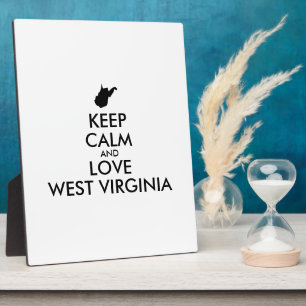 Customisable KEEP CALM and LOVE WEST VIRGINIA Plaque