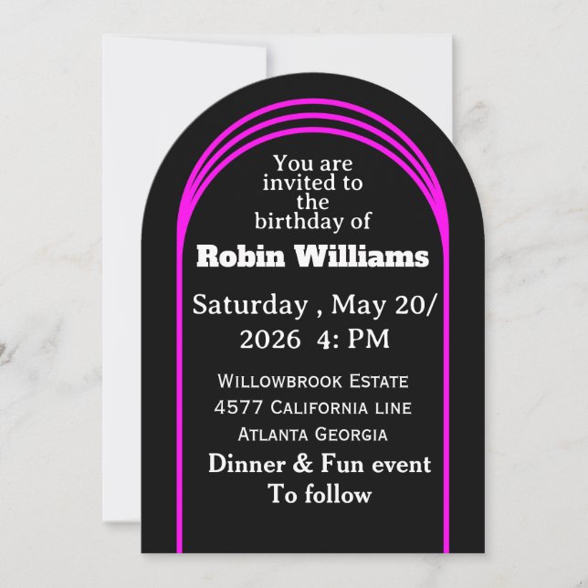 Customisable Kids Birthday Invitation | Editable  (Front)