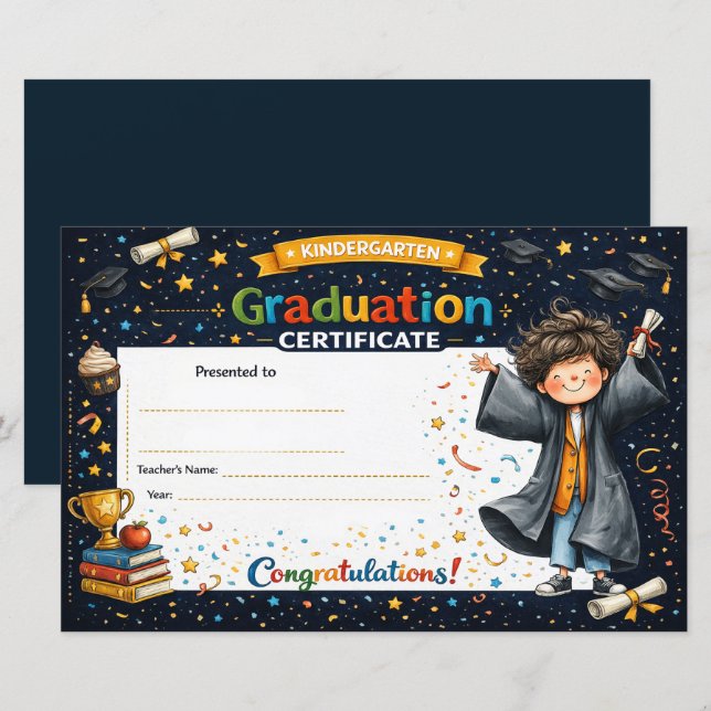 Customisable Kindergarten Graduation Keepsake (Front/Back)