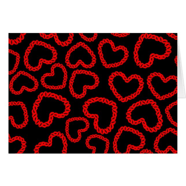 Customisable Kissy Lips Heart (Front Horizontal)