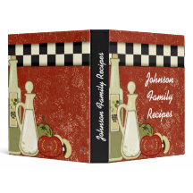 Customisable kitchen design recipe binder