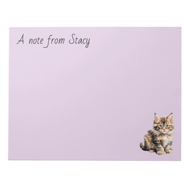 Customisable Kitten Notepad (Front)