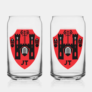 Customisable Knights Shield Can Glass