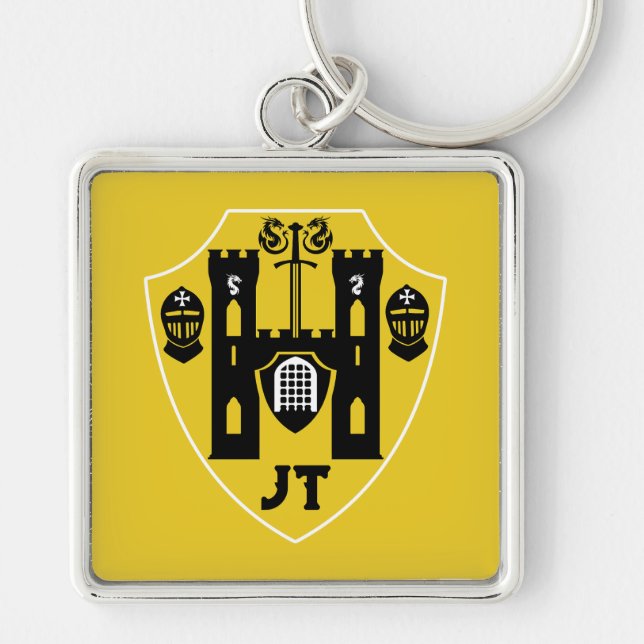 Customisable Knights Shield Key Ring (Front)