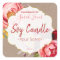 Customisable Kraft Floral Soy Candle Label