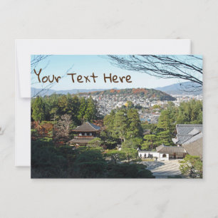 Customisable Kyoto & Ginkaku-ji temple, Japan card