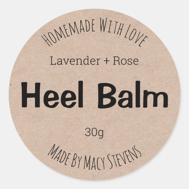 Customisable Label For Cracked Heel Salve Balm (Front)