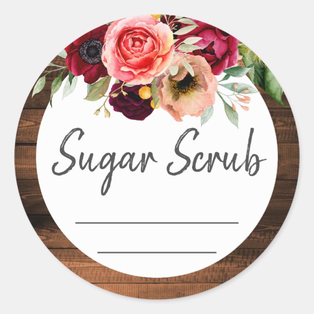 Customisable Label For Handmade Sugar Scrub (Front)