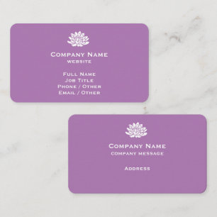 Customisable Lavender Business Card