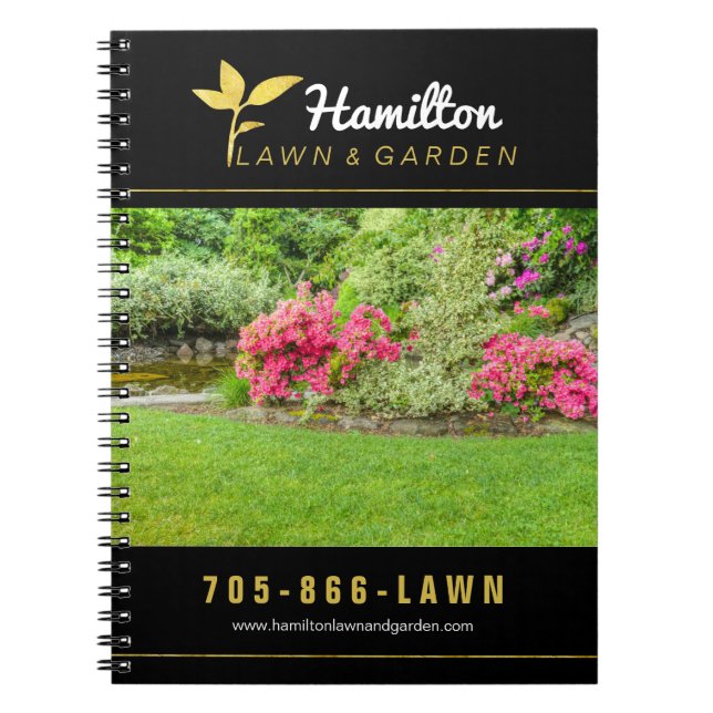 Customisable Lawn Care and Gardening Note Book (Front)