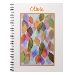 Customisable Leaf Pattern Notebook