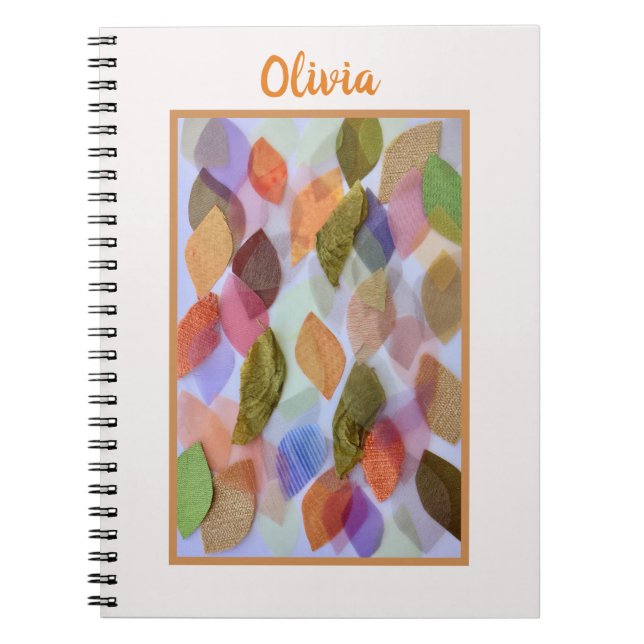 Customisable Leaf Pattern Notebook (Front)