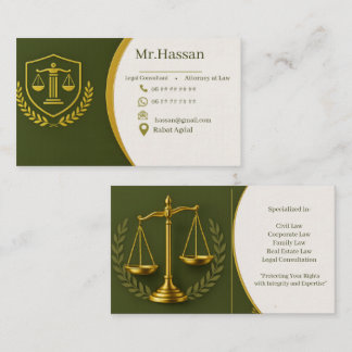 Customisable Legal Business Card  
