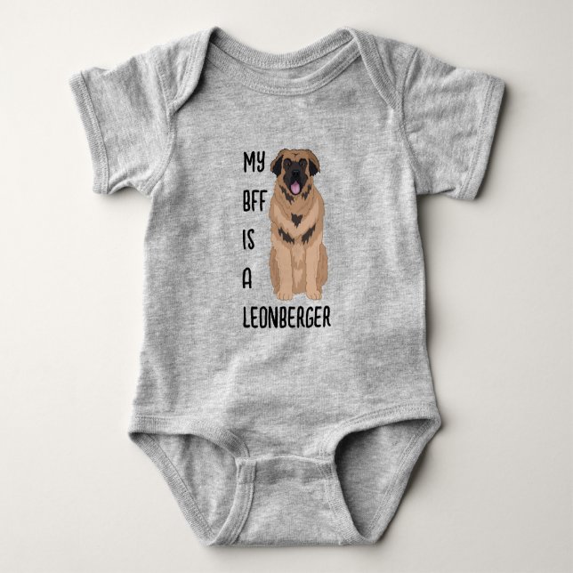 Customisable Leonberger  Baby Bodysuit (Front)