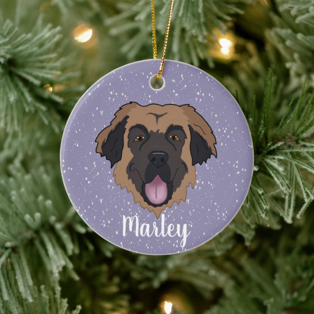 Customisable Leonberger Ceramic Ornament (Tree)
