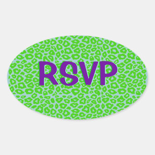 Customisable Leopard Oval Sticker