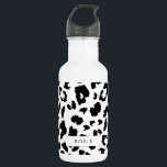 Customisable leopard print 532 ml water bottle<br><div class="desc">A simple yet striking modern design with a leopard print pattern. Fully customisable: you can change the background and spots colours to create your own design.</div>