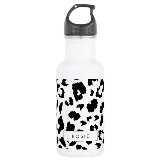 Customisable leopard print 532 ml water bottle (Front)