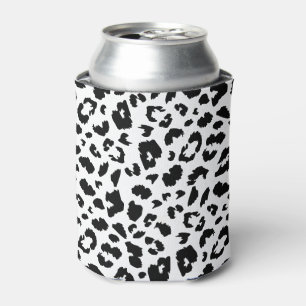 Customisable leopard print can cooler