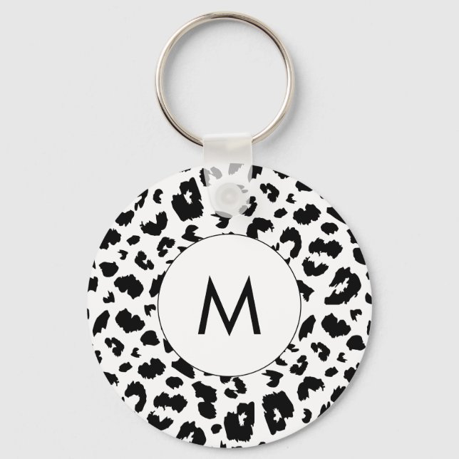 Customisable leopard print key ring (Front)
