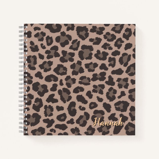 Customisable Leopard print Notebook (Front)