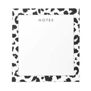Customisable leopard print notepad